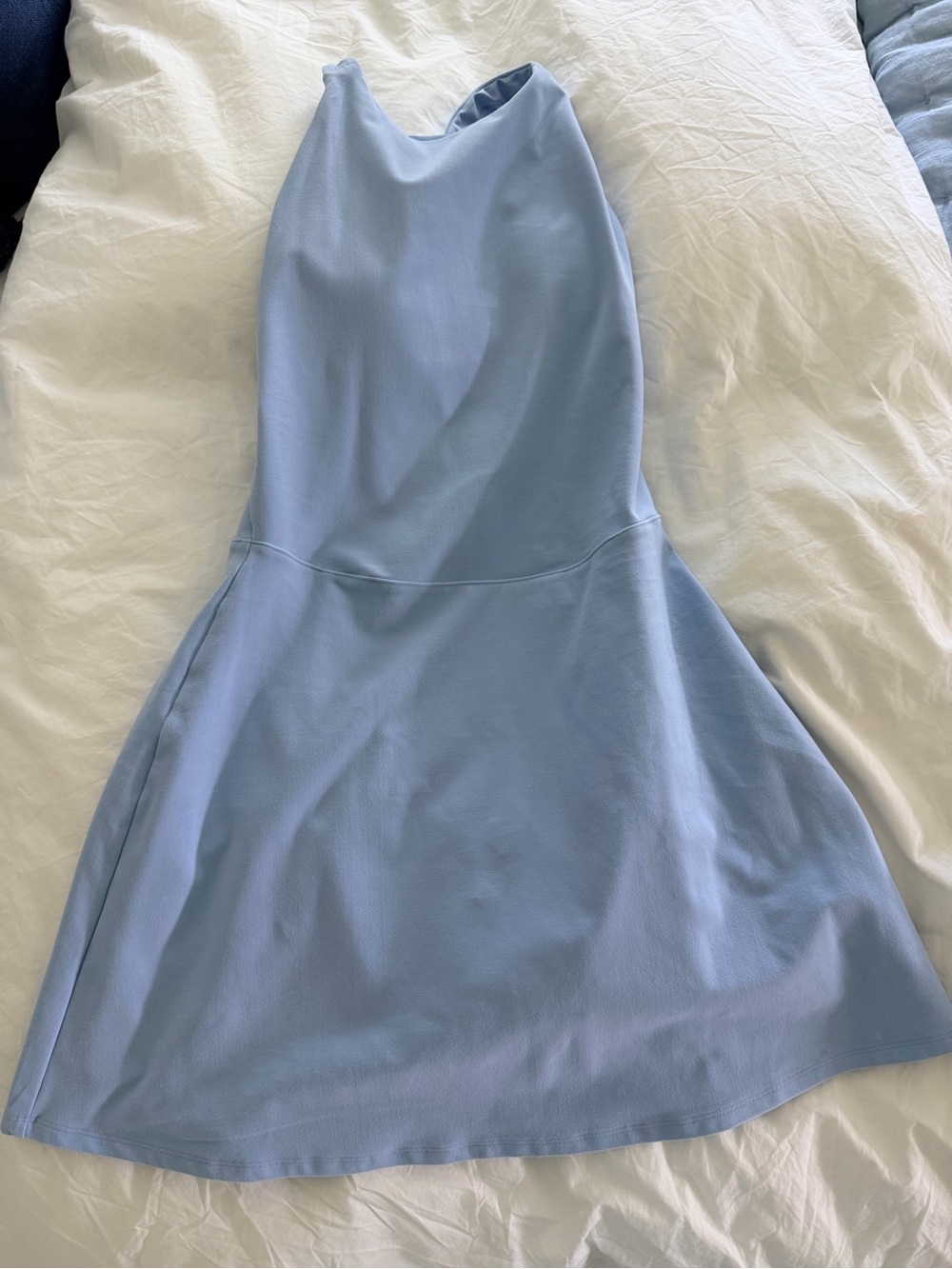 ALO Yoga One-Shoulder Light Blue Dress